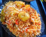 A picture of step 13 of Anda alllo biryani.