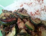 Foto del paso 10 de la receta: Calabacines salteados con salsa agridulce y arroz!!! 🥒🌶🍱🥗🍚