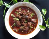 A picture of step 11 of Dahi Gosht(yoghurt Curry).