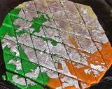 A picture of step 9 of Tiranga Kaaju Burfi.