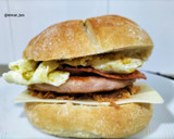 Foto del paso 6 de la receta: Hamburguesa de pollo con bacon, queso y huevo frito sabor Cookpad