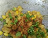 A picture of step 12 of Chana samosa chat shots.