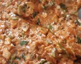 A picture of step 2 of Schezwan paneer bread rolls.