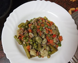 Foto del paso 1 de la receta: Huevo frito sobre menestra de verduras