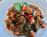 Foto langkah ke 5 dari resep Oseng Manis Tempe Kacang Panjang.