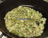 A picture of step 1 of Puff – Spicy Mashed potato filling in crispy puff pastry sheets.