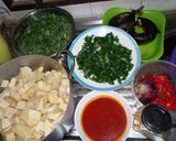 A picture of step 1 of Gwaten doya(yam portage).