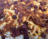A picture of step 6 of Macaroni cheese with a twist.