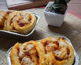 Foto langkah ke 6 dari resep Roti Pizza Tanpa Ulen (Eggless).