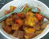 A picture of step 7 of Paneer Chilli.