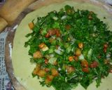 A picture of step 6 of Green vegs mix pizza.
