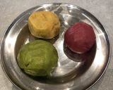 A picture of step 3 of Tricolored puris.