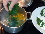 Arroz de grelos com panados de beringela