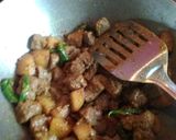 A picture of step 2 of Soyabean masala (without onion & garlic.