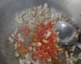 A picture of step 3 of Chappan kaddu(summer squash) sabji.