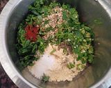 A picture of step 1 of Methi fritters (methi na gota).