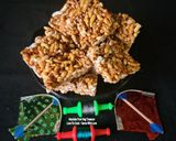 A picture of step 6 of Murmura Chikki - Puffed Rice Jaggery Chikki - Mamra Chikki.