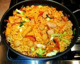 A picture of step 17 of Mike's Pan Fried Pork Yakisoba .