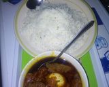 A picture of step 8 of Palm oil stew with rice.