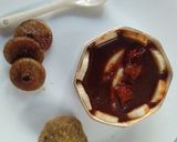 A picture of step 5 of Tamaind banana chatani.