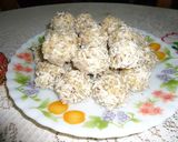 A picture of step 8 of #Ramadan.... Nariyal laddu.