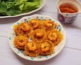 Hình bước làm 3 của món Bánh khọt mì tôm