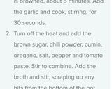 A picture of step 1 of Sarah’s Chili.
