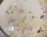 A picture of step 3 of Cassava Cake with Coconut and Pecans.