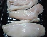 A picture of step 1 of Chicken, pasta and mchicha #maindish#teamalpha#luhyalocaldishes.