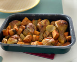 Foto del paso 4 de la receta: Pollo al horno con boniato, sin manchar absolutamente nada!
