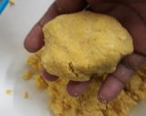 A picture of step 2 of Salsa stuffed Corn Tamales.