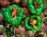 A picture of step 8 of Veg manchurian dry.