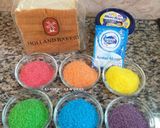 Foto langkah ke 1 dari resep Bagelen Rainbow🌈🌈 (roti tawar) ☆Minggu 22☆.