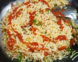 A picture of step 5 of Masala Fried rice.