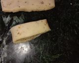 A picture of step 3 of Layers masala papdi.
