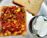 A picture of step 1 of Corn Vegetables Sandwich.
