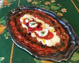 Une image de l'étape 8 de Salade de tomates roses à la mozzarella di buffala, persil et crème de balsamique.