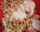 A picture of step 6 of Vegetarian Pasta Chaat/Salad.