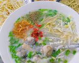 Hình bước làm 5 của món Cháo Hàu Nấu Nấm