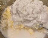 A picture of step 2 of Cassava Cake with Coconut and Pecans.