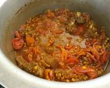A picture of step 3 of Chana daal gosht.