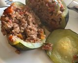 Foto del paso 1 de la receta: Zapallito relleno (quinoa, tomate, carne)