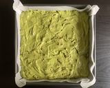 A picture of step 4 of Matcha & Choc Ripple Biscuit Cake.
