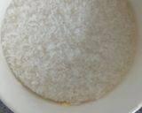 A picture of step 2 of Coconut, besan sheera barfi.