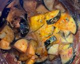 A picture of step 1 of Eggplant -seedless and potato Korma.