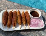 A picture of step 5 of Chicken seekh kabab.
