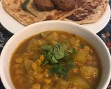 A picture of step 5 of Zucchini chana dal.