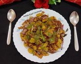 A picture of step 2 of Stuffed Besan Chilla.