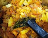 A picture of step 3 of Phali ki Sabzi.
