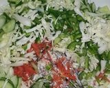 A picture of step 4 of Tawa bread pizza.